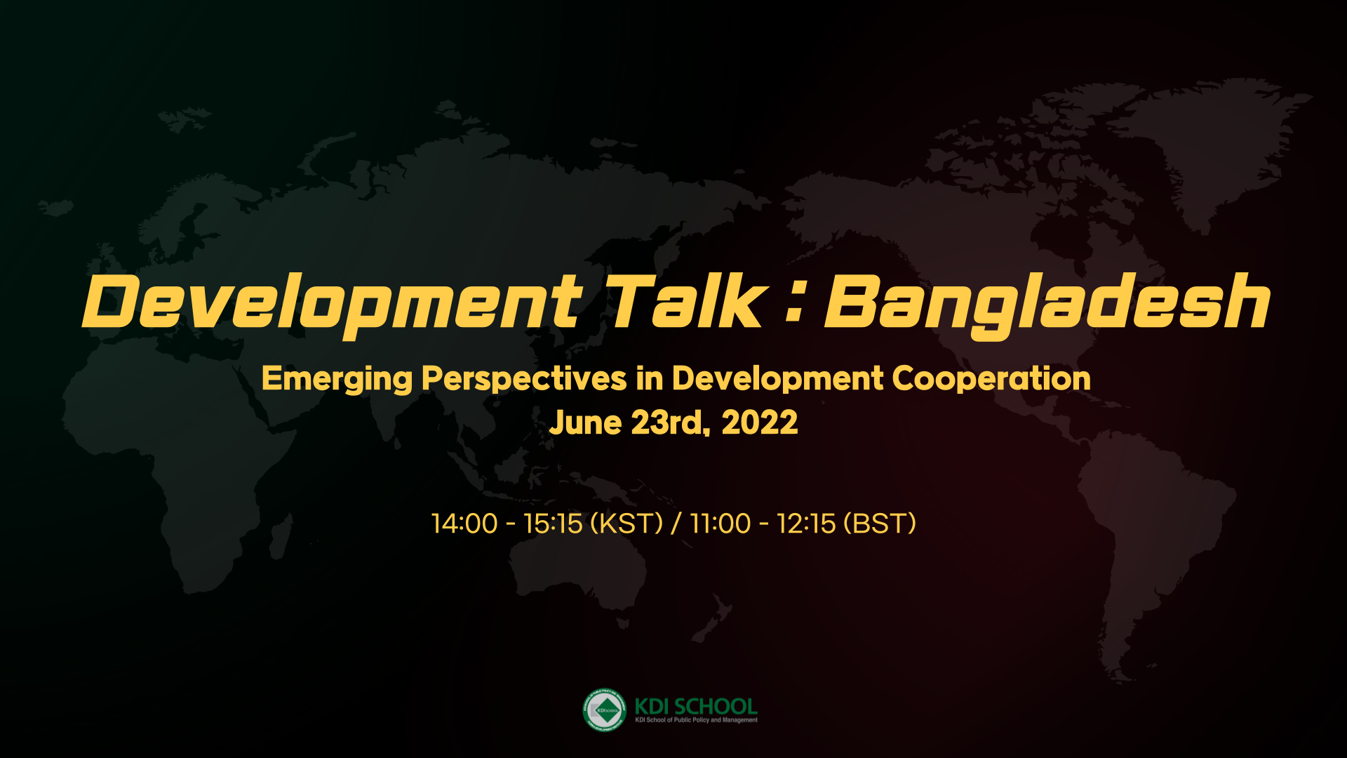 [RSVP] Invitation to the 2022 Development Talks Series (3): Bangladesh (June 23, Thursday @ 2:00-3:15 pm)