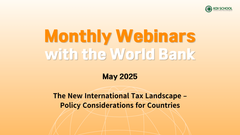 Monthly Webinar Series with the World Bank (May 23, 10 AM, KST) 이미지