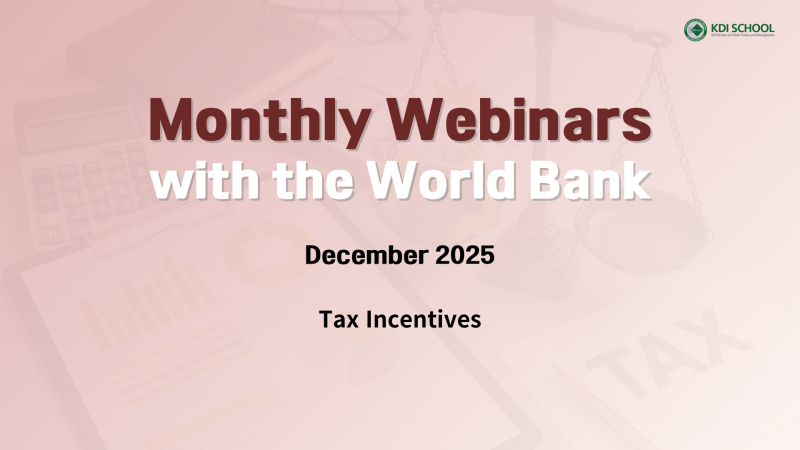 Monthly Webinar Series with the World Bank (December 11, 10 AM KST) 이미지
