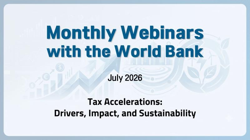 Monthly Webinar Series with the World Bank (July 15, 10 AM KST) 이미지