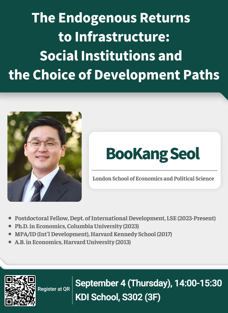 Research Seminar by BooKang Seol (LSE) | September 4 @ 14:00