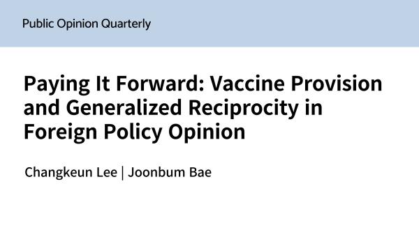 The paper by Professor Changkeun Lee has been published in Public Opinion Quarterly