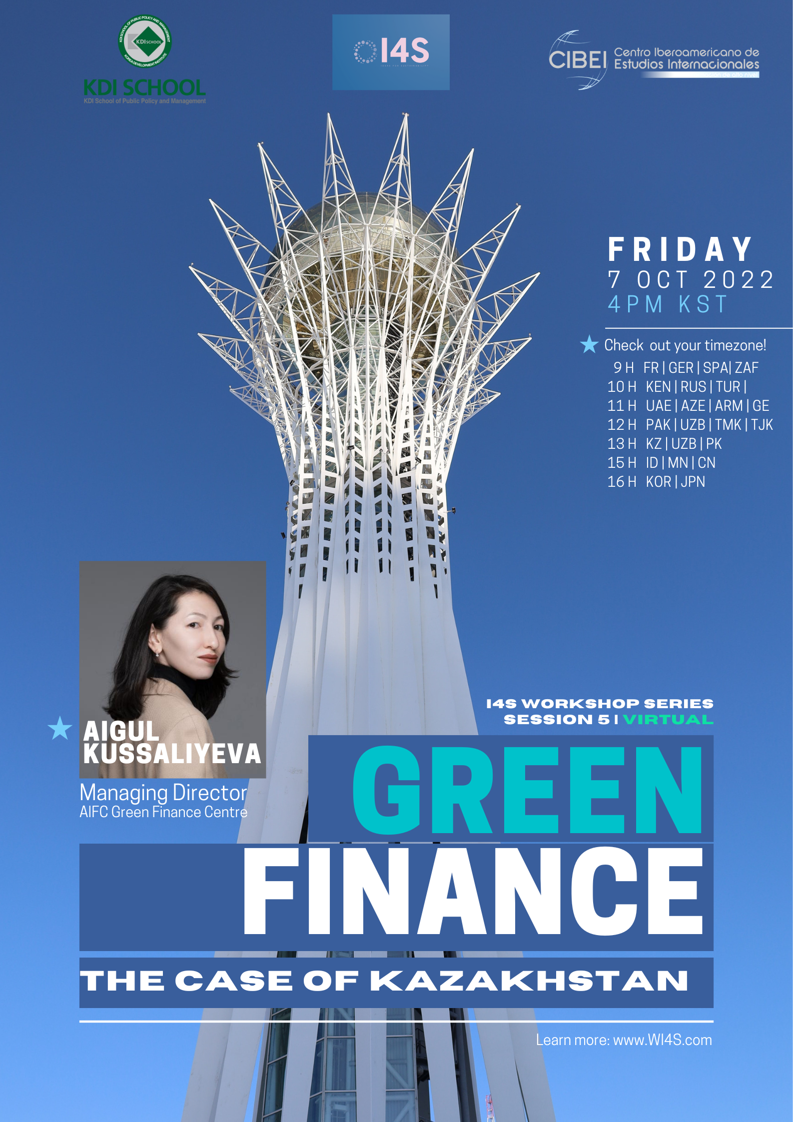 [Working Partner Program] Ideas 4 Sustainability: 5th Workshop on "Green Finance - The case of Kazakhstan" 이미지