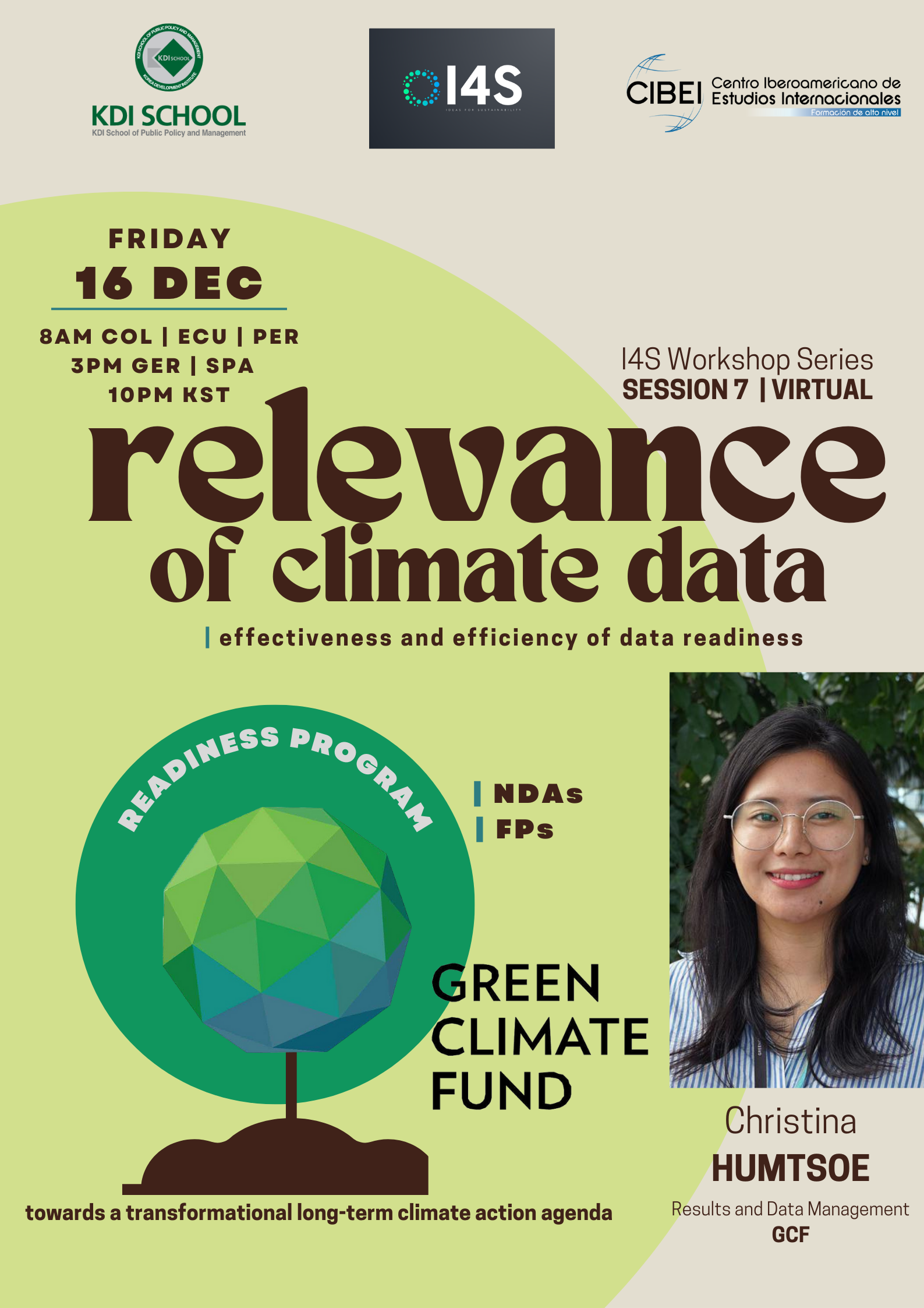 [Working Partner Program] Ideas 4 Sustainability: 7th Workshop on Climate Data