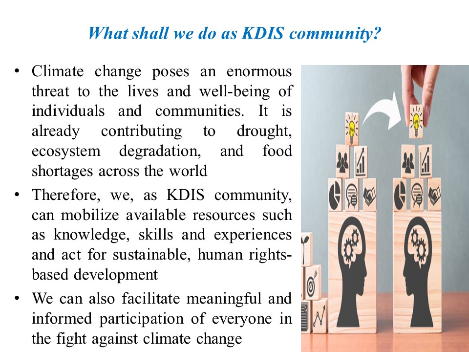 What shall we do as KDIS community? : 자세한 내용은 하단 참조